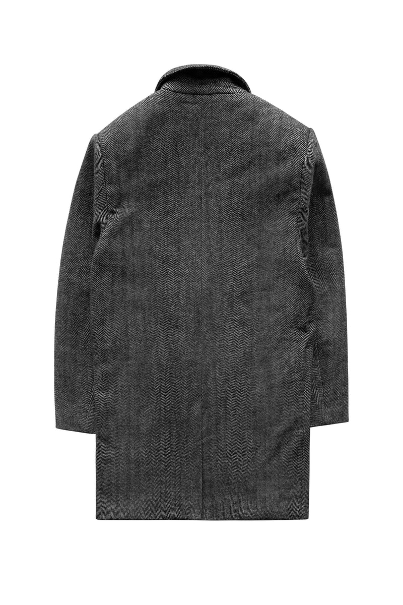 Herringbone Tweed Overcoat