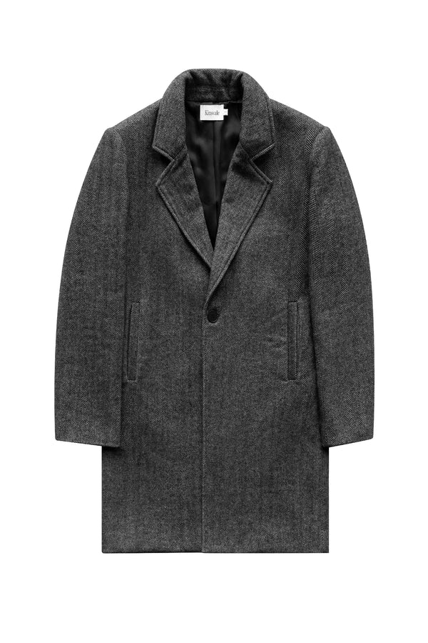 Herringbone Tweed Overcoat