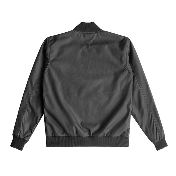 Black Nylon Bomber