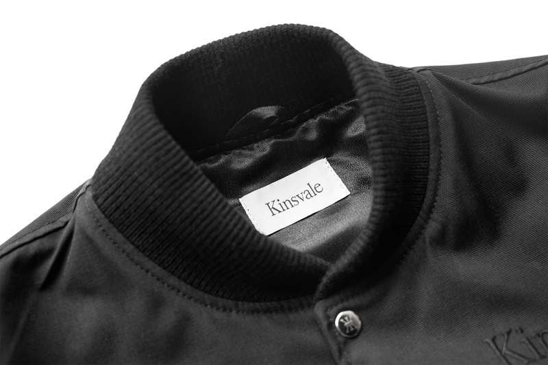 Black Nylon Bomber