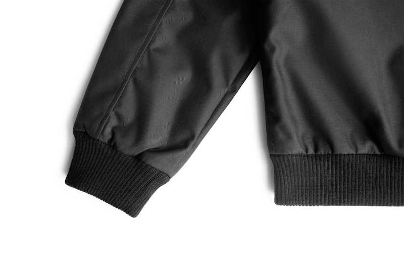 Black Nylon Bomber