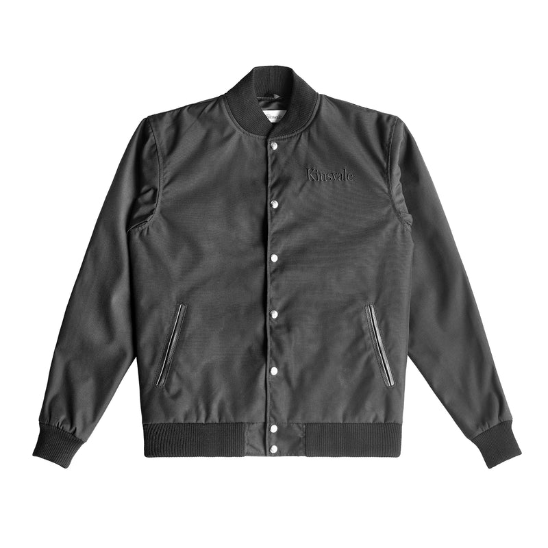 Black Nylon Bomber