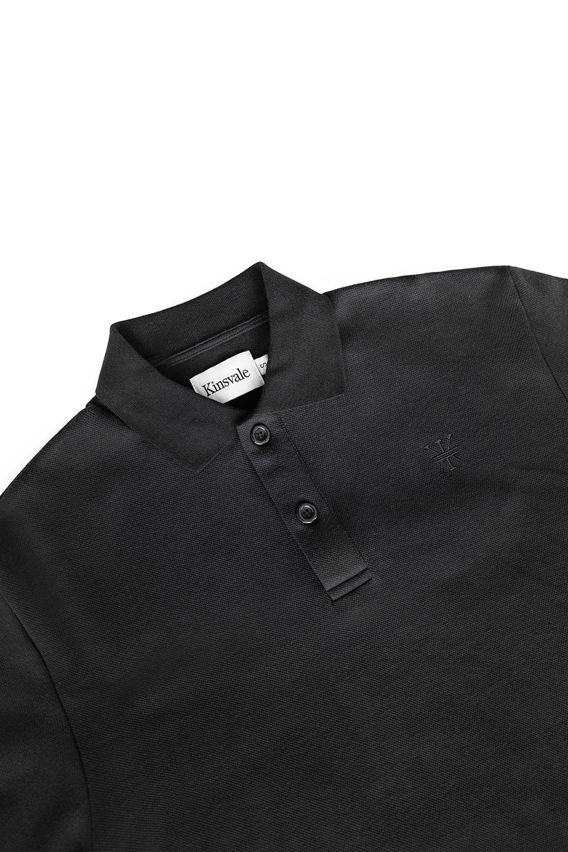 Black Cotton Polo