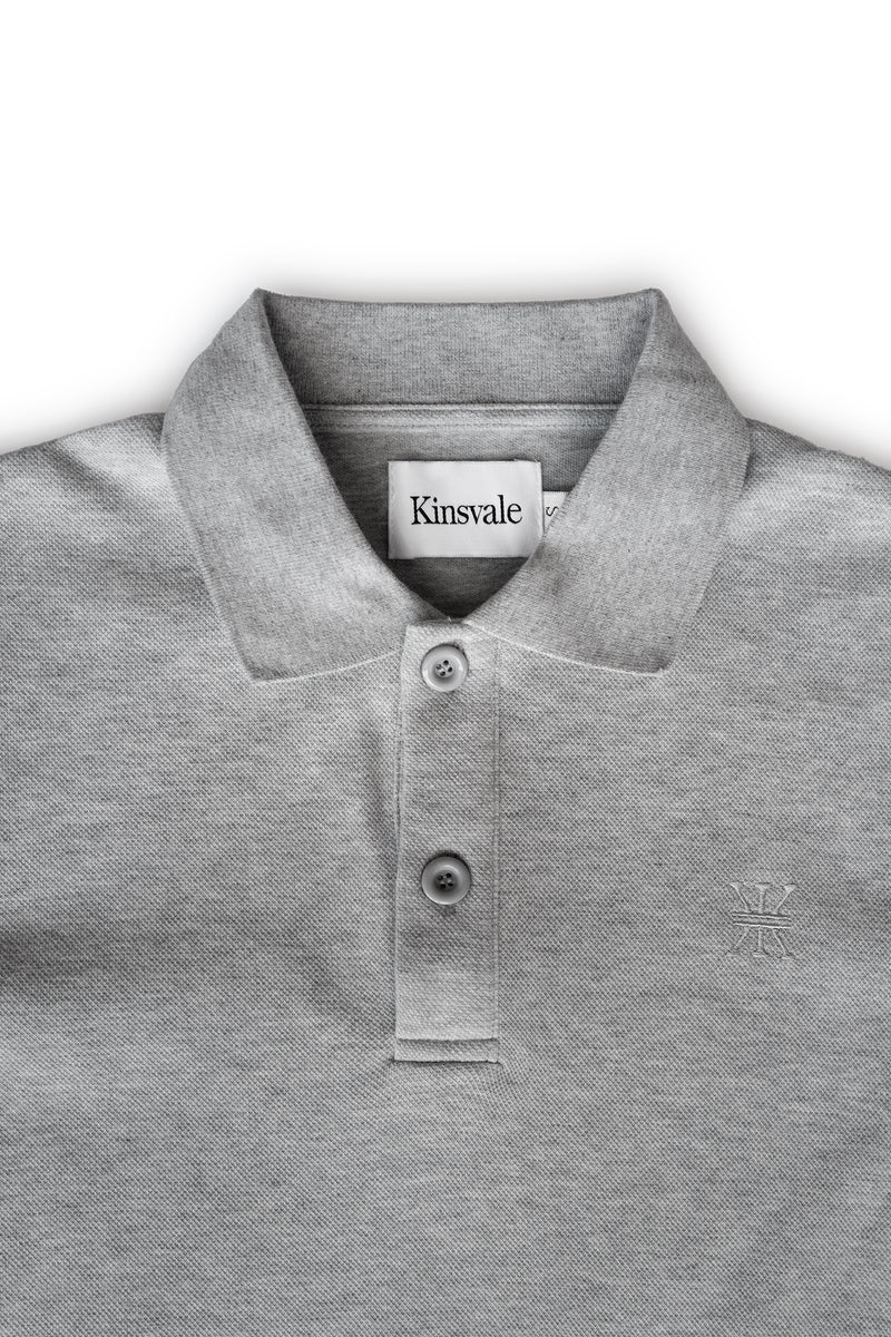 Grey Cotton Polo