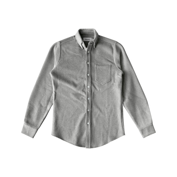 Grey Wool Collared Shirt